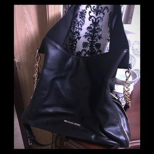 Black leather Michael Kors handbag
